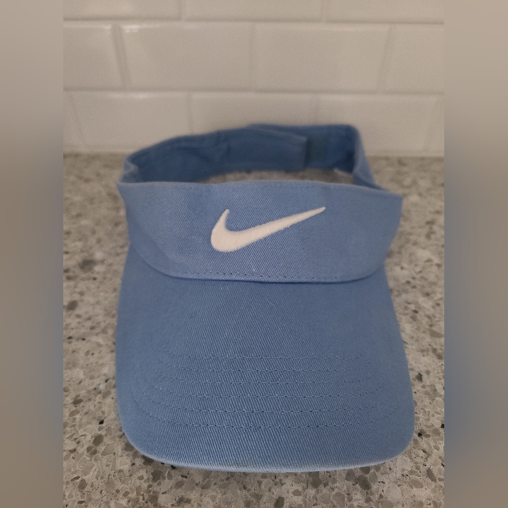 Authentic Nike Visor Child Size Light Blue and White